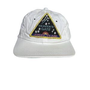 Vintage Heavens Gate Away Team Patch White Young An Metal Buckle Adjustble Back